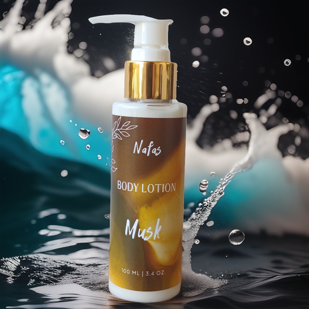 Musk Body Lotion with Almond Oil - Sensual Hydrating Moisturizer for Smooth Skin - Natural Fragrance