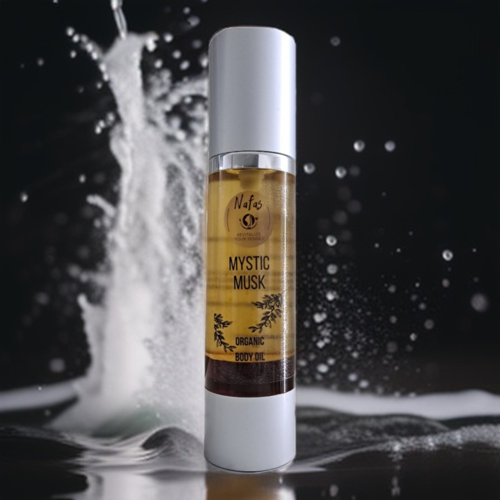 Mystic Musk Body Oil 50ml - Pure Natural Oil for Sensitive Skin & Radiant Glow - Perfumed Skin Care
