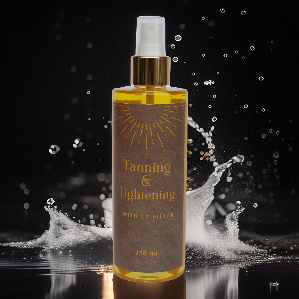 Tanning & Skin Tightening Body Oil with Natural UV Filter - Shining Glow & Firming Care